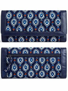 Vera Bradley Marrakesh Motifs Wallet – EUC | Magnetic Closure + Zip Pocket